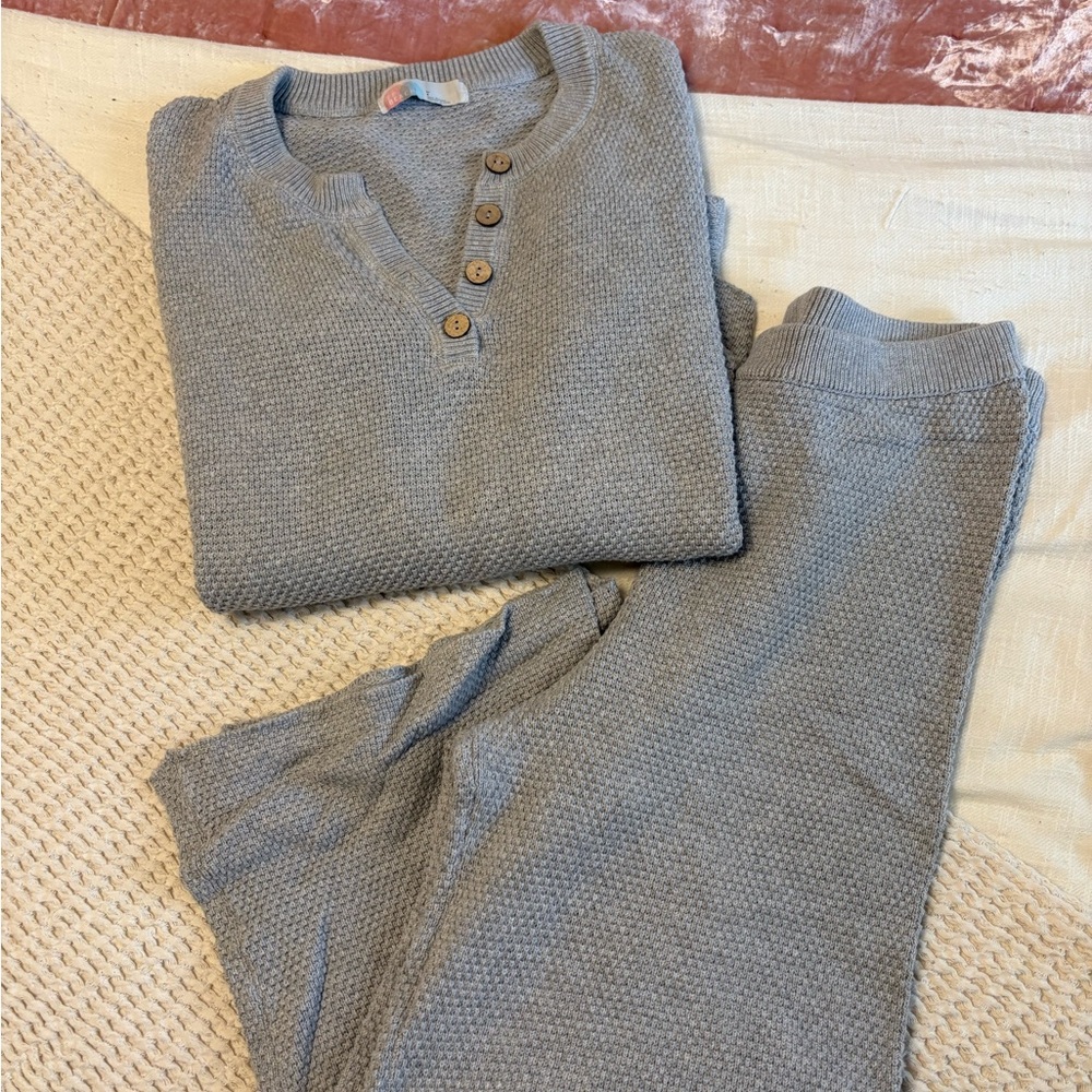 Free People Gray Hailee Sweater Set